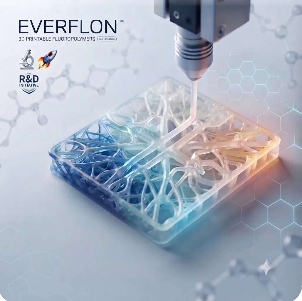 Pionierarbeit an der nächsten Grenze: Everflon™ entwickelt eine neue Klasse von 3D-druckbaren Fluorpolymeren für zukünftige Anwendungen